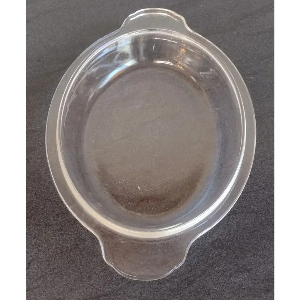 Fire King 467 Clear Glass Lid Tab Handles Oval 8x6 In Casserole Dish Replacement